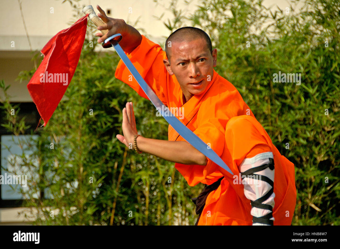 Tai O, Hongkong, 12 dicembre-2006: Kung fu pratica, un famoso sport cinese. Foto Stock