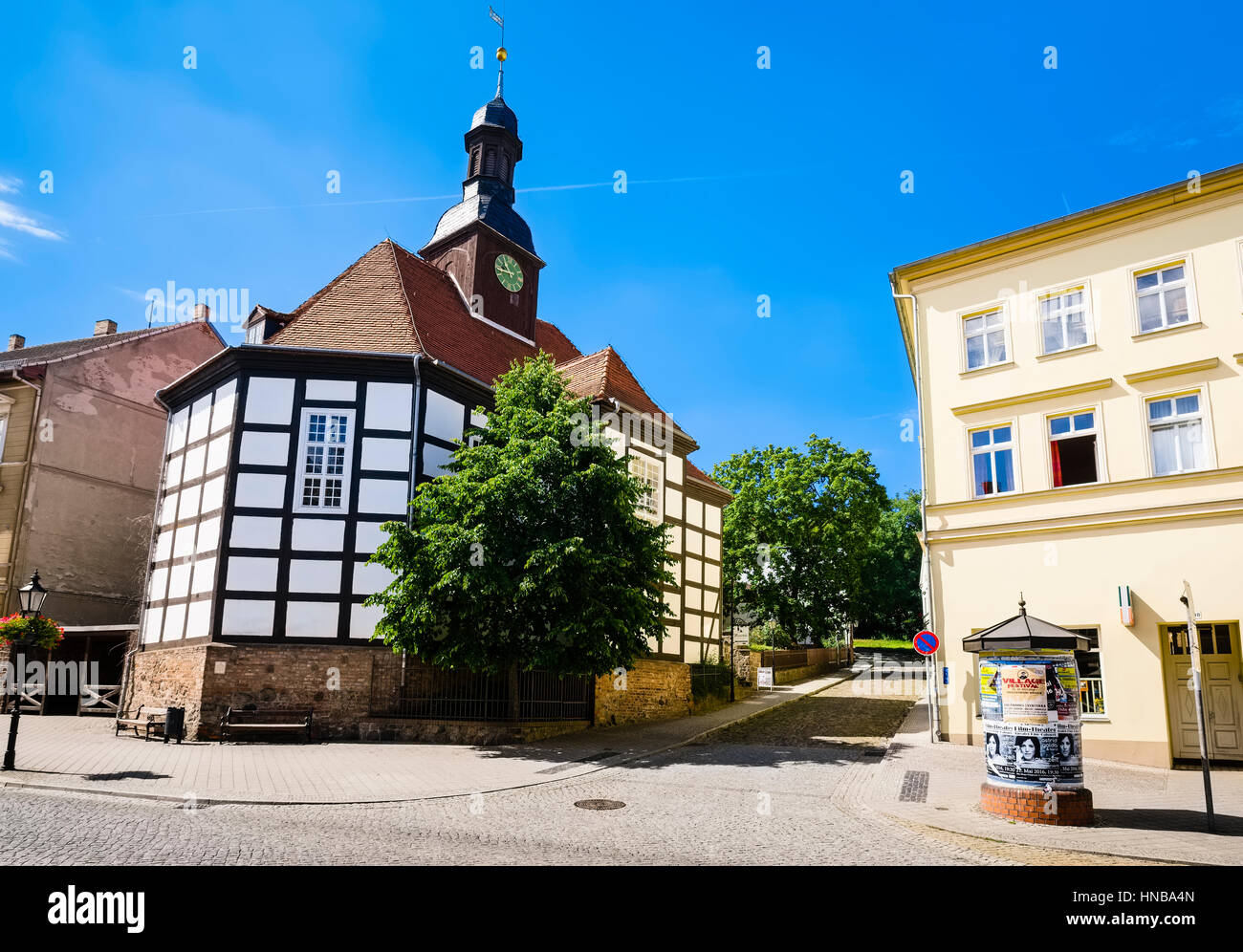 Concert hall in ex St. Georg Chiesa, Bad Freienwalde, Brandeburgo, Germania Foto Stock