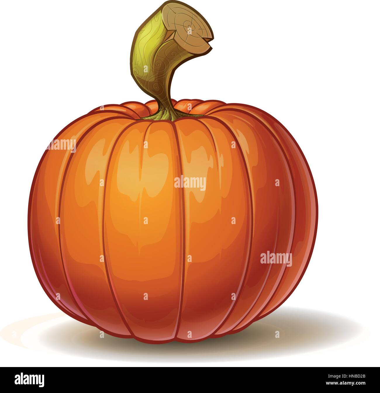 Fumetto illustrazione vettoriale di un Jack-O-Lantern da zucca, isolato su bianco. Ben organizzato e facile modificare EPS-10 Illustrazione Vettoriale