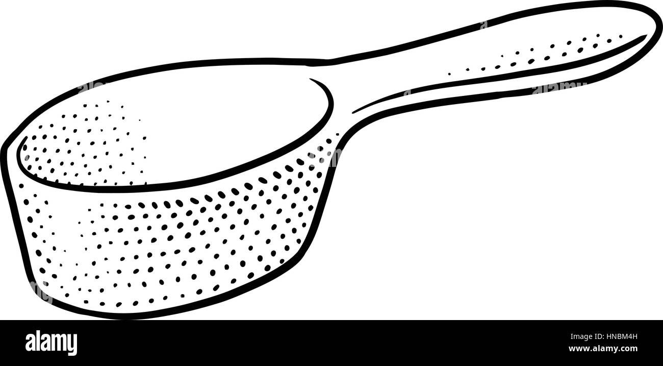 La coppa di misurazione illustrazione, disegno, incisione, line art Illustrazione Vettoriale