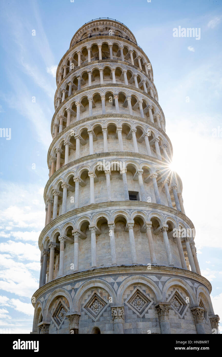 La Torre Pendente di Pisa. Pisa, Toscana, Italia. Foto Stock