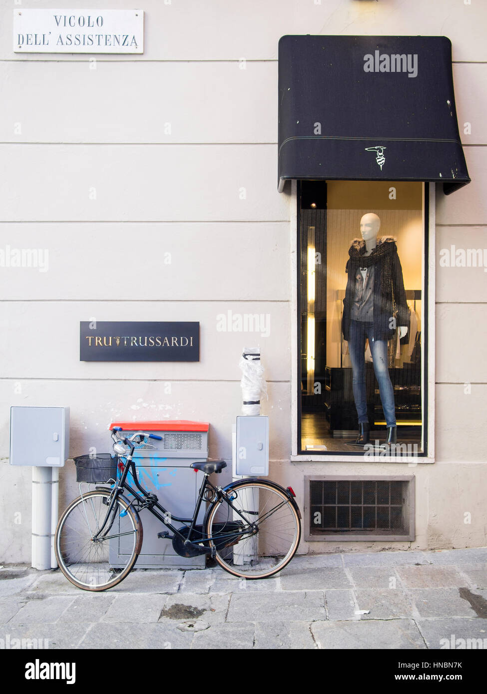 Trussardi negozio di abbigliamento, Parma Italia Foto Stock