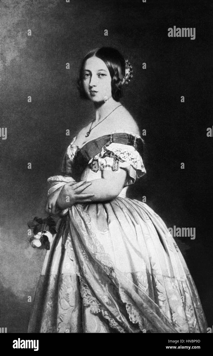 La regina Victoria 01 Gennaio 1860 Foto Stock