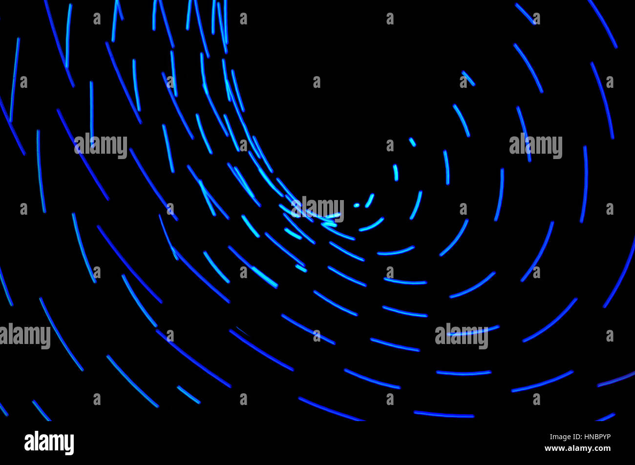 La pittura di luce. Abstract, futuristico, colorato con esposizione lunga, sfondo nero-18. Foto Stock