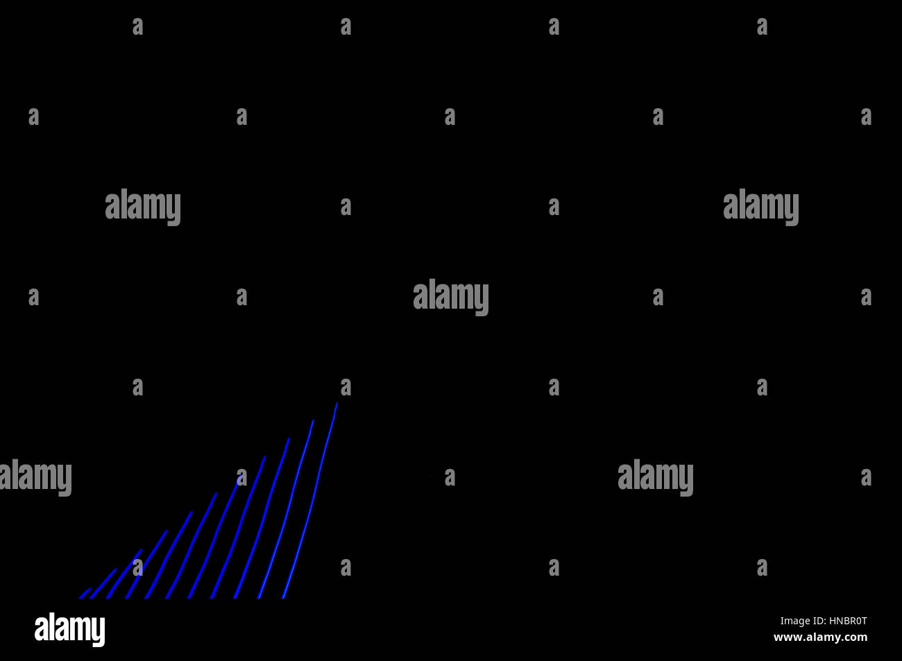 La pittura di luce. Abstract, futuristico, colorato con esposizione lunga, sfondo nero.-27 Foto Stock