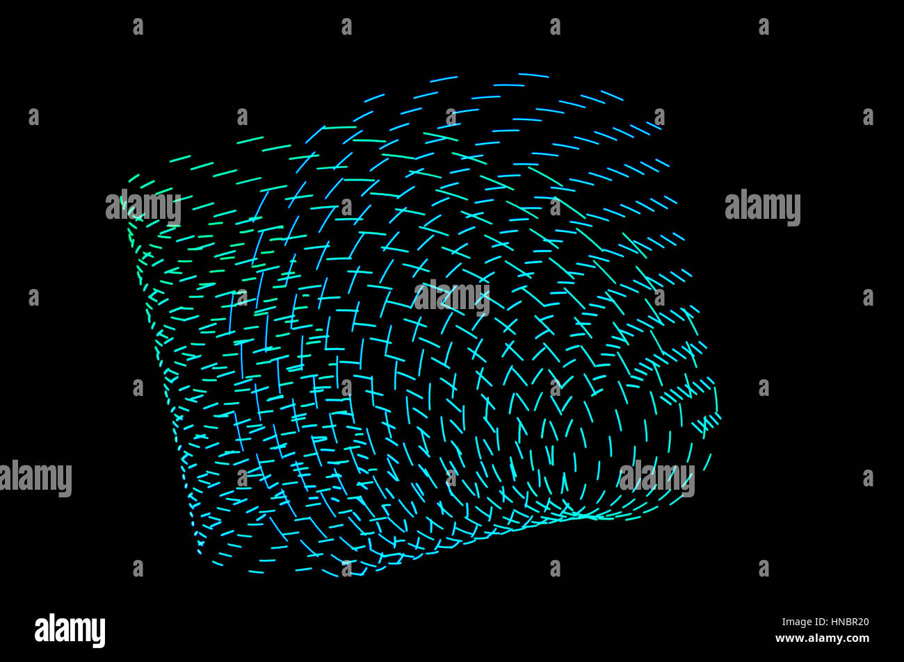 La pittura di luce. Abstract, futuristico, colorato con esposizione lunga, sfondo nero-38. Foto Stock
