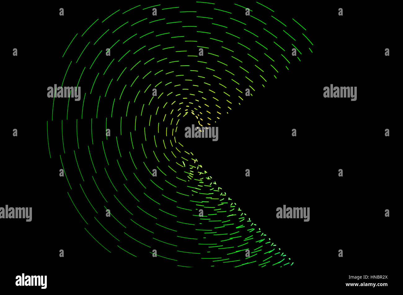 La pittura di luce. Abstract, futuristico, colorato con esposizione lunga, sfondo nero-49. Foto Stock