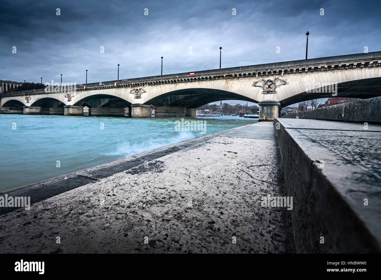 Ponte sul Fiume Senna, Parigi, Francia Foto Stock