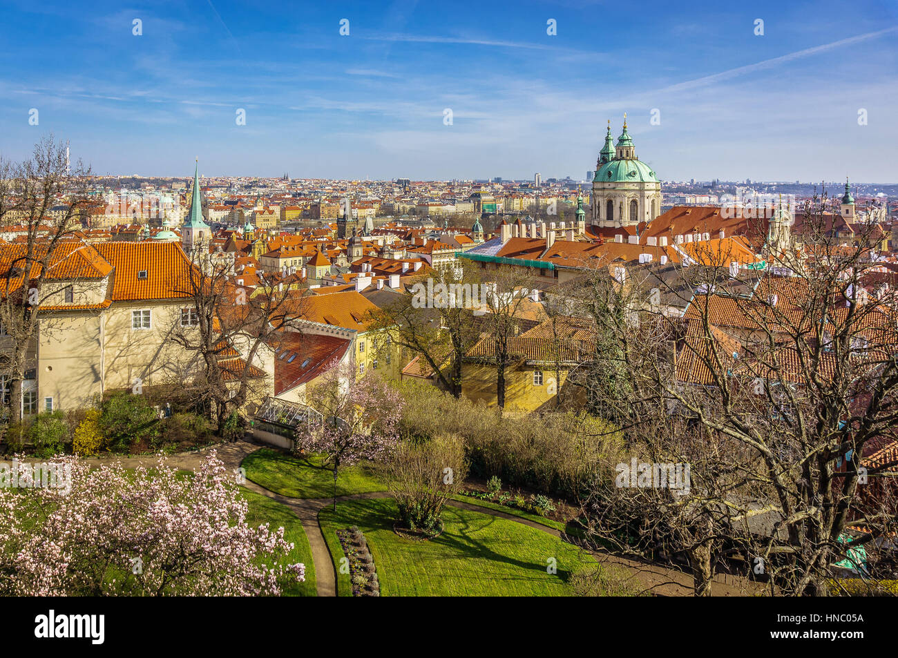 Lo skyline della citta', Praga, Repubblica Ceca Foto Stock