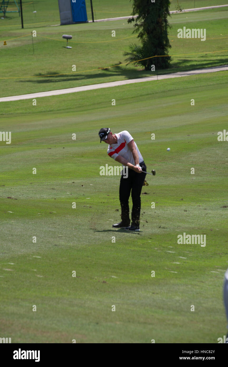 Kuala Lumpur, Malesia. Xi Febbraio 2017. Danny Willets durante il round 3 del campionato Maybank 2017 Credit: Flashspix/Alamy Live News Foto Stock