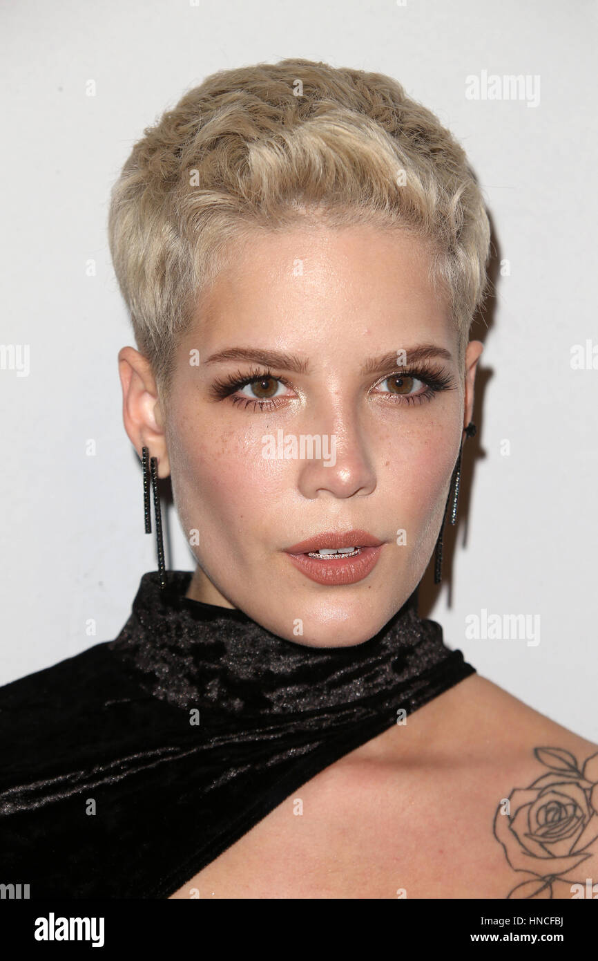 Beverly Hills, CA. Xi Febbraio, 2017. Halsey, al pre-GRAMMY Gala e salutare per l'industria le icone in onore di Debra Lee, presso il Beverly Hilton Hotel In California il 11 febbraio 2017. Foto Stock