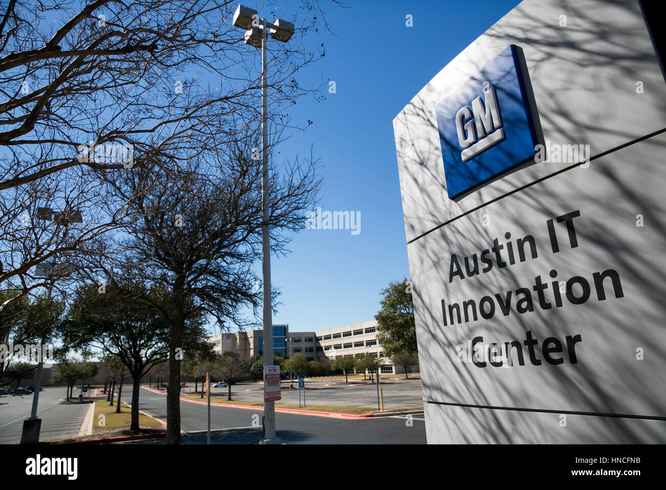 Un logo segno esterno della General Motors (GM) Austin IT Innovation Centre di Austin, in Texas, il 28 gennaio 2017. Foto Stock