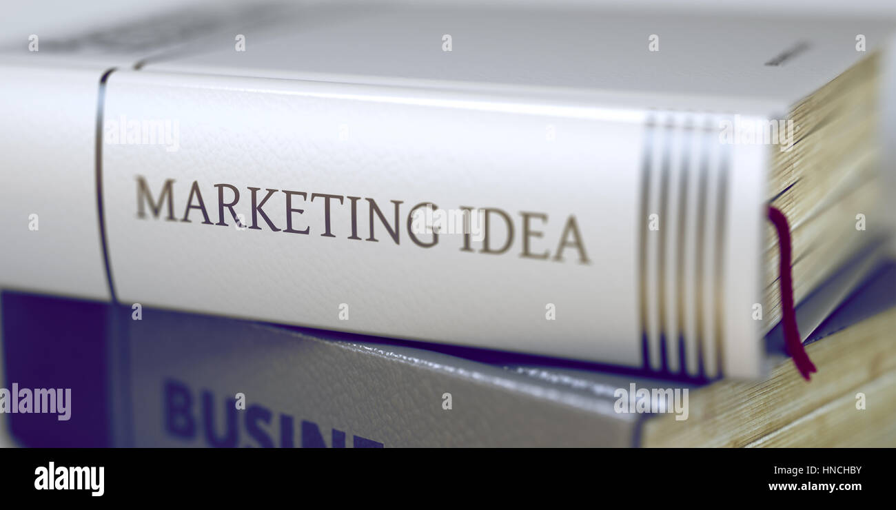 Prenota il titolo sul dorso - Idea di Marketing. 3D. Foto Stock