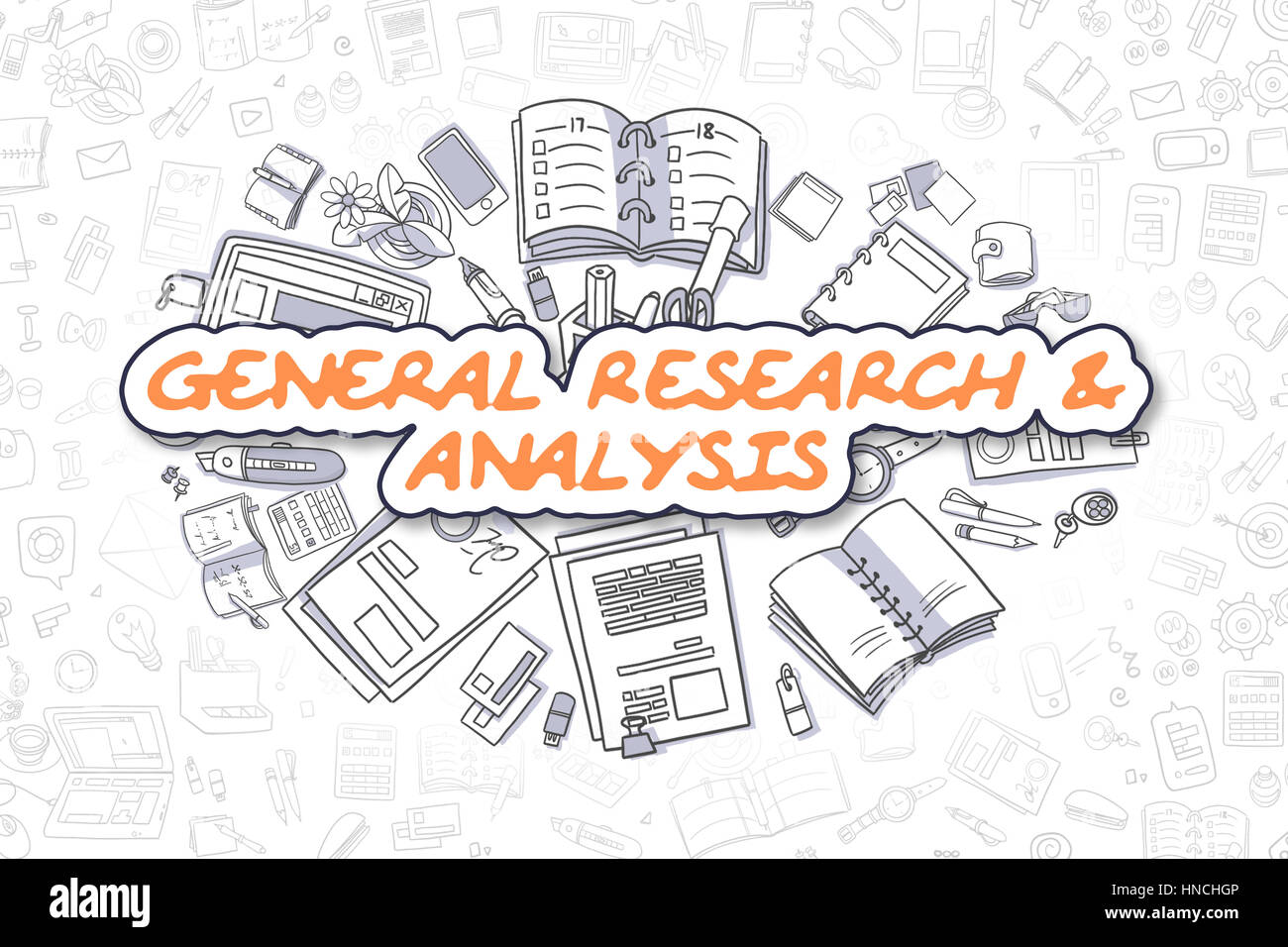 La ricerca generale e analisi - Concetto di affari. Foto Stock