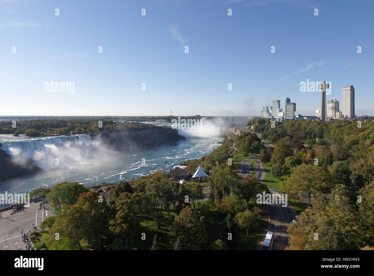 Cascate del Niagara, Niagara Falls centro, niagara falls, provincia di Ontario, Canada Foto Stock