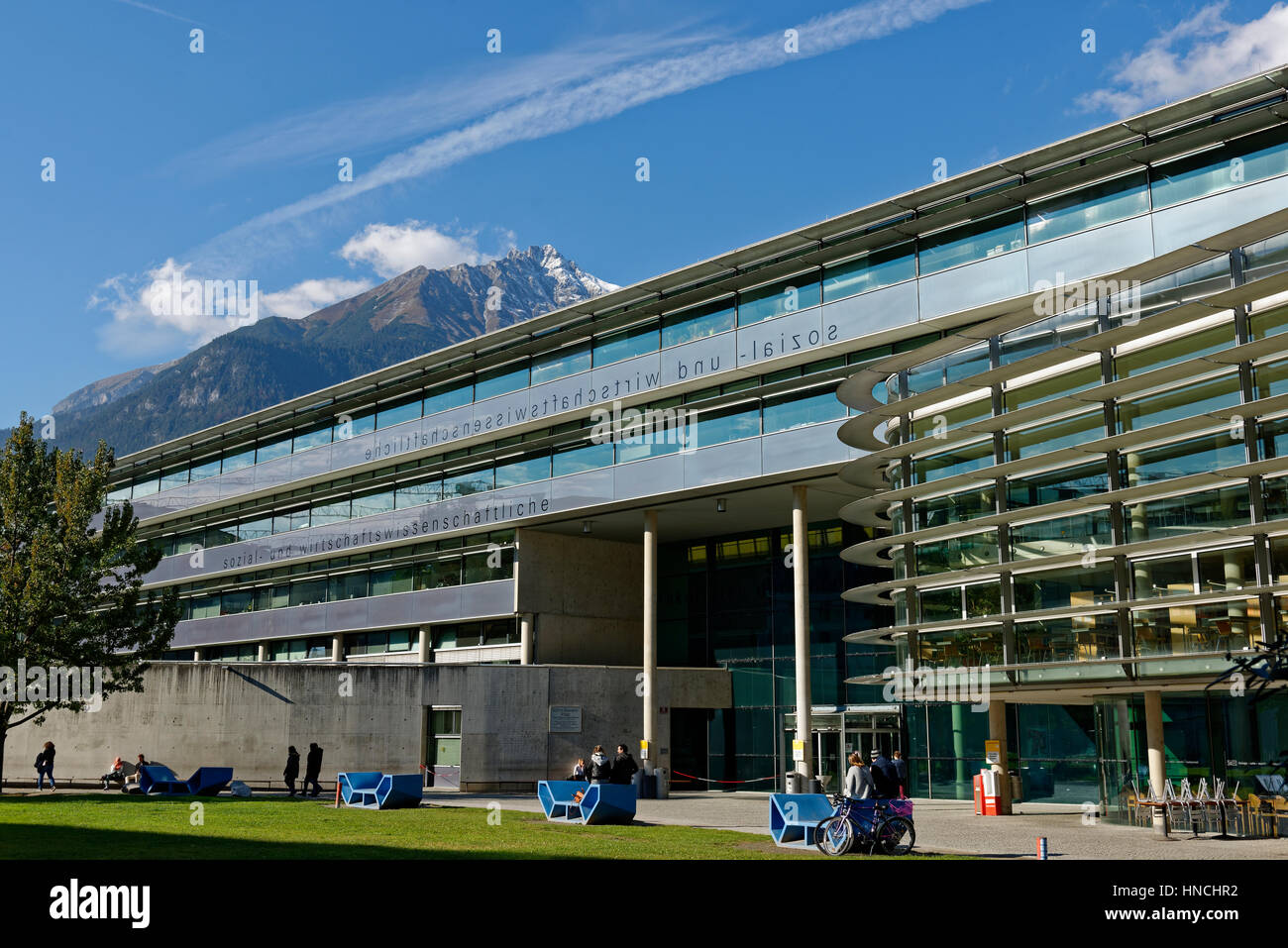 Università, Innsbruck, Valle Inn, Tirolo, Austria Foto Stock