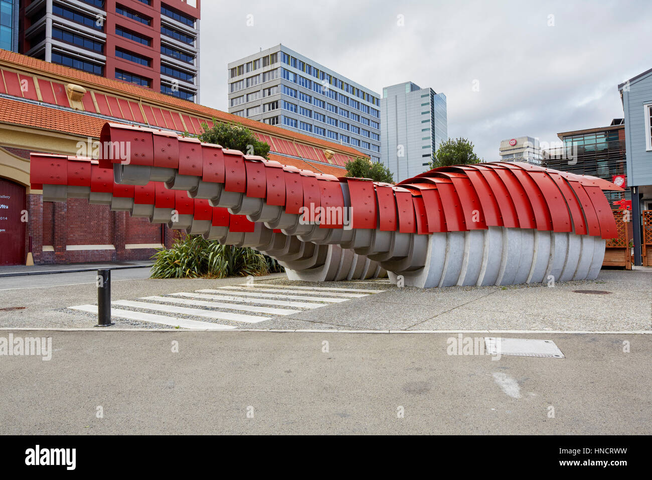Lobster Loos, bagni pubblici, Queens Wharf, Wellington, Nuova Zelanda Foto Stock