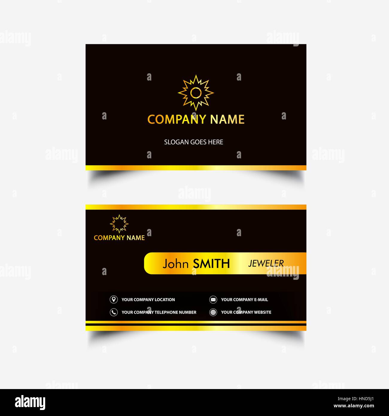 Golden lussuoso Business Card Illustrazione Vettoriale