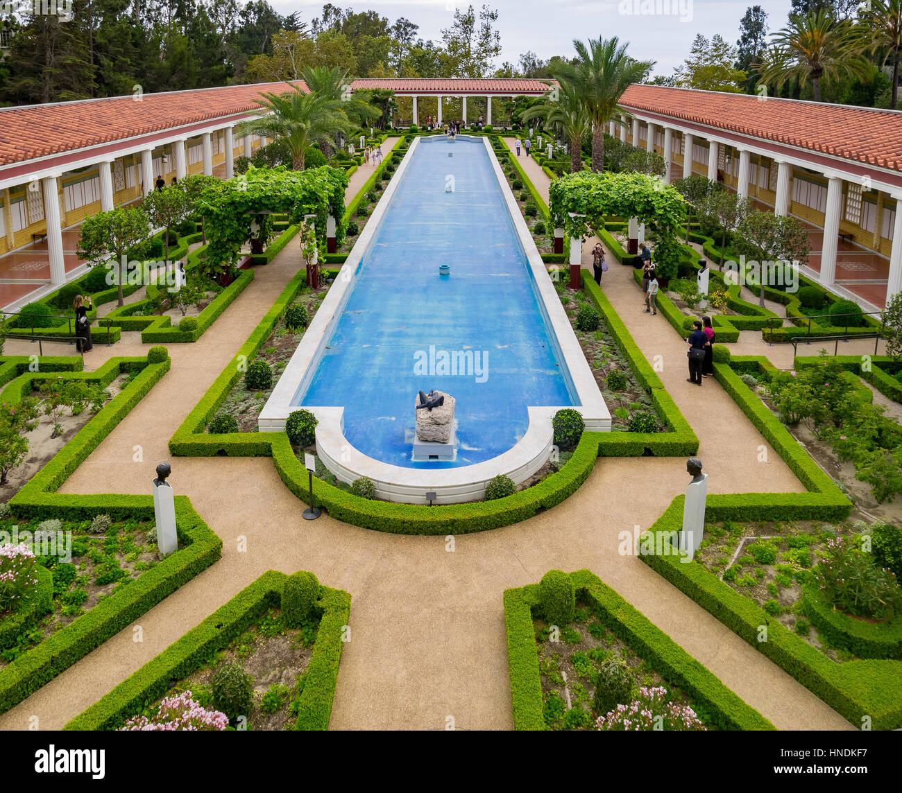 Los Angeles, 20 LUG: la bella Villa Getty il Lug 20,2014 a Los Angeles Foto Stock