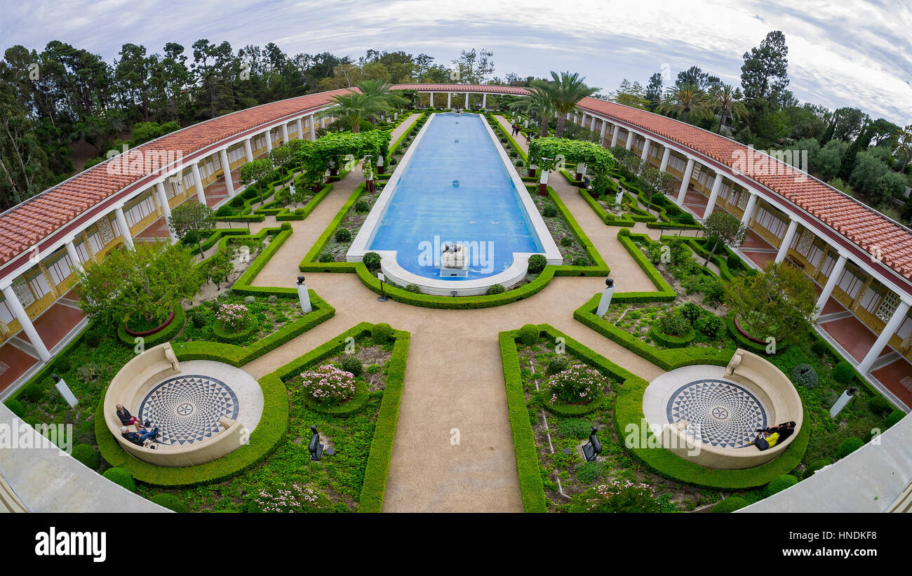Los Angeles, 20 LUG: la bella Villa Getty il Lug 20,2014 a Los Angeles Foto Stock