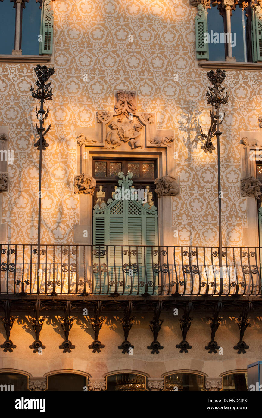 Casa Amatller su Passeig de Gracia a Barcellona Foto Stock