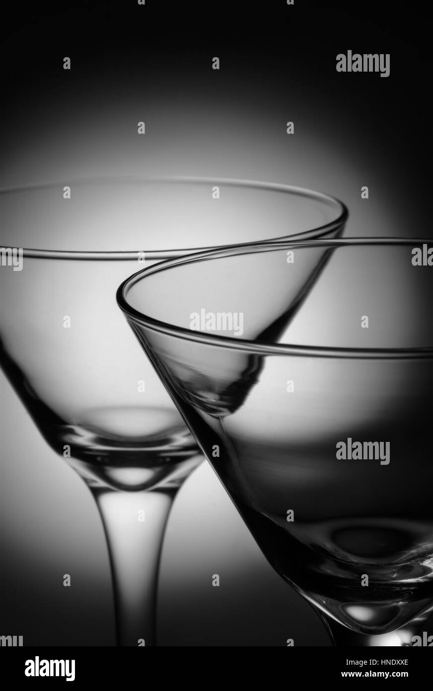 Bicchieri da Martini,vetreria fotografia Foto Stock