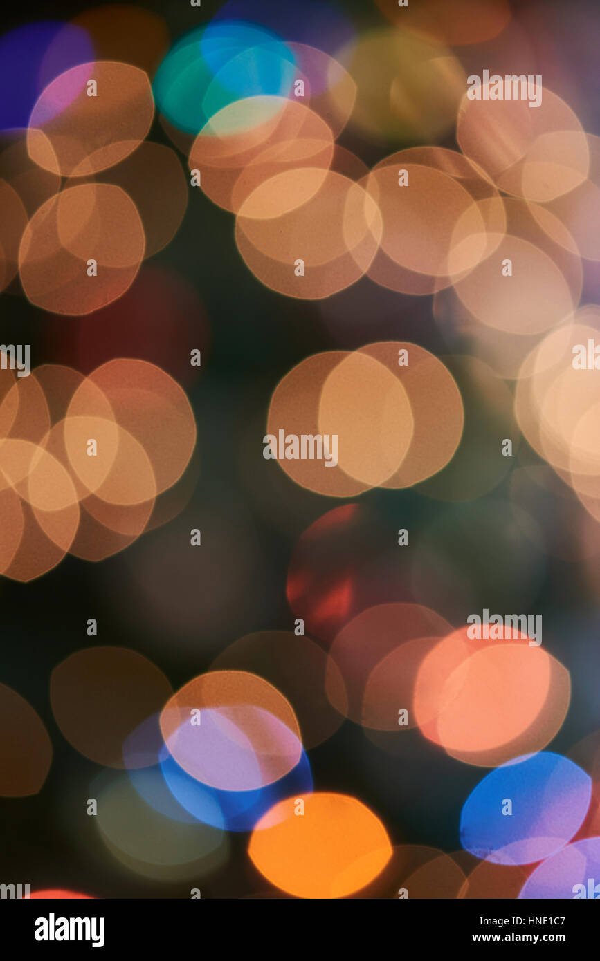 Natale sfocata colorfull sfocatura dello sfondo bokeh di fondo Foto Stock