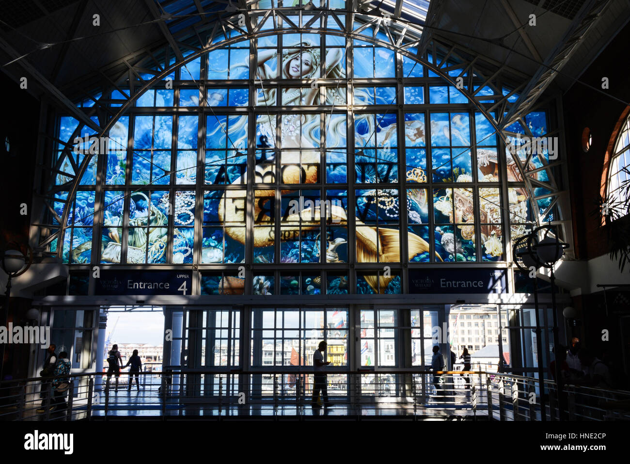 Victoria and Albert waterfront mall, Cape Town, Sud Africa Foto Stock