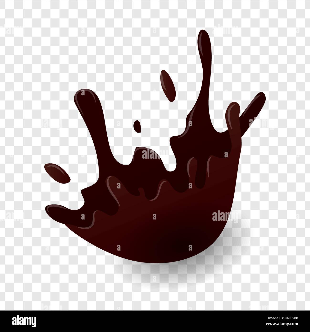 Realistico caduta di cioccolato splash Illustrazione Vettoriale