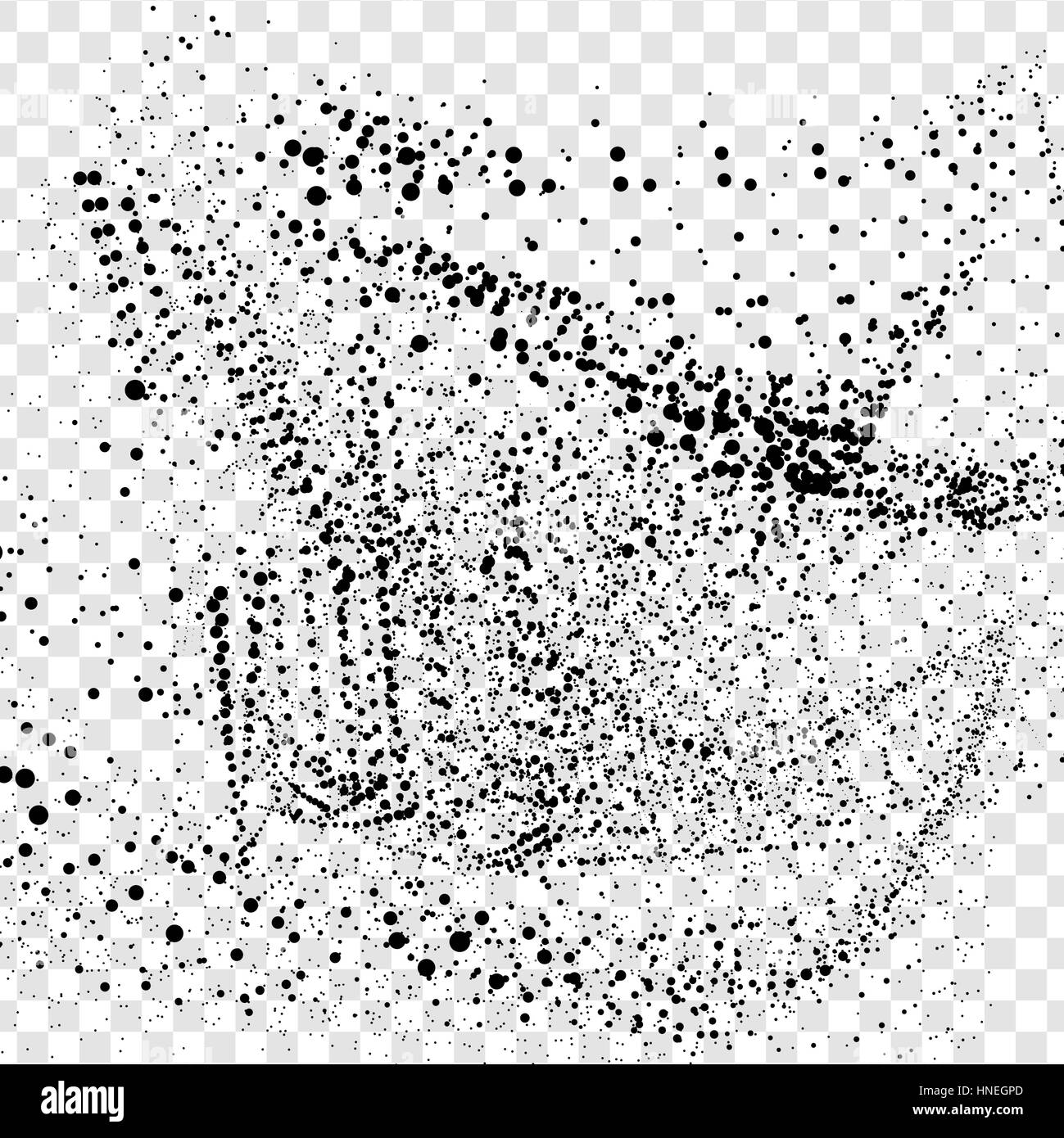 Abstract di nero rumore rotondo struttura a punti Illustrazione Vettoriale