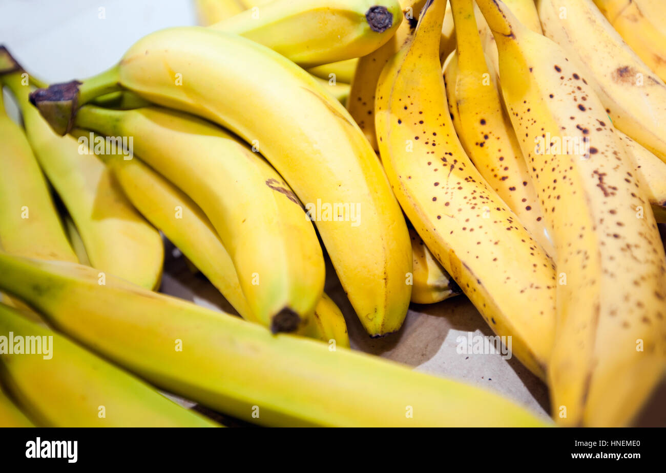 Close-up di banane nel mercato Foto Stock