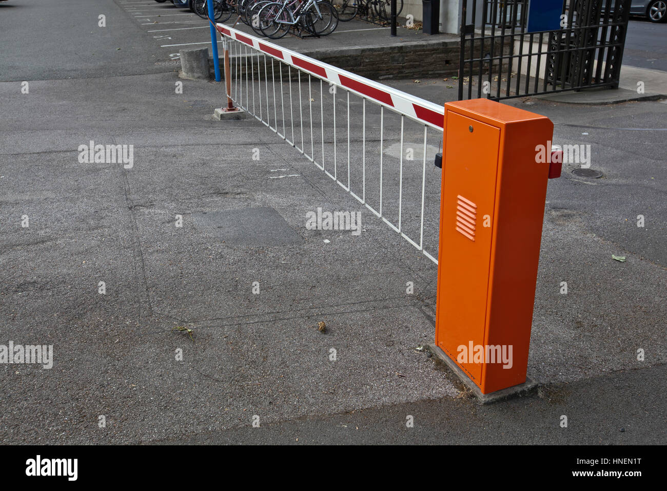 Parcheggio chiuso barriera Foto Stock