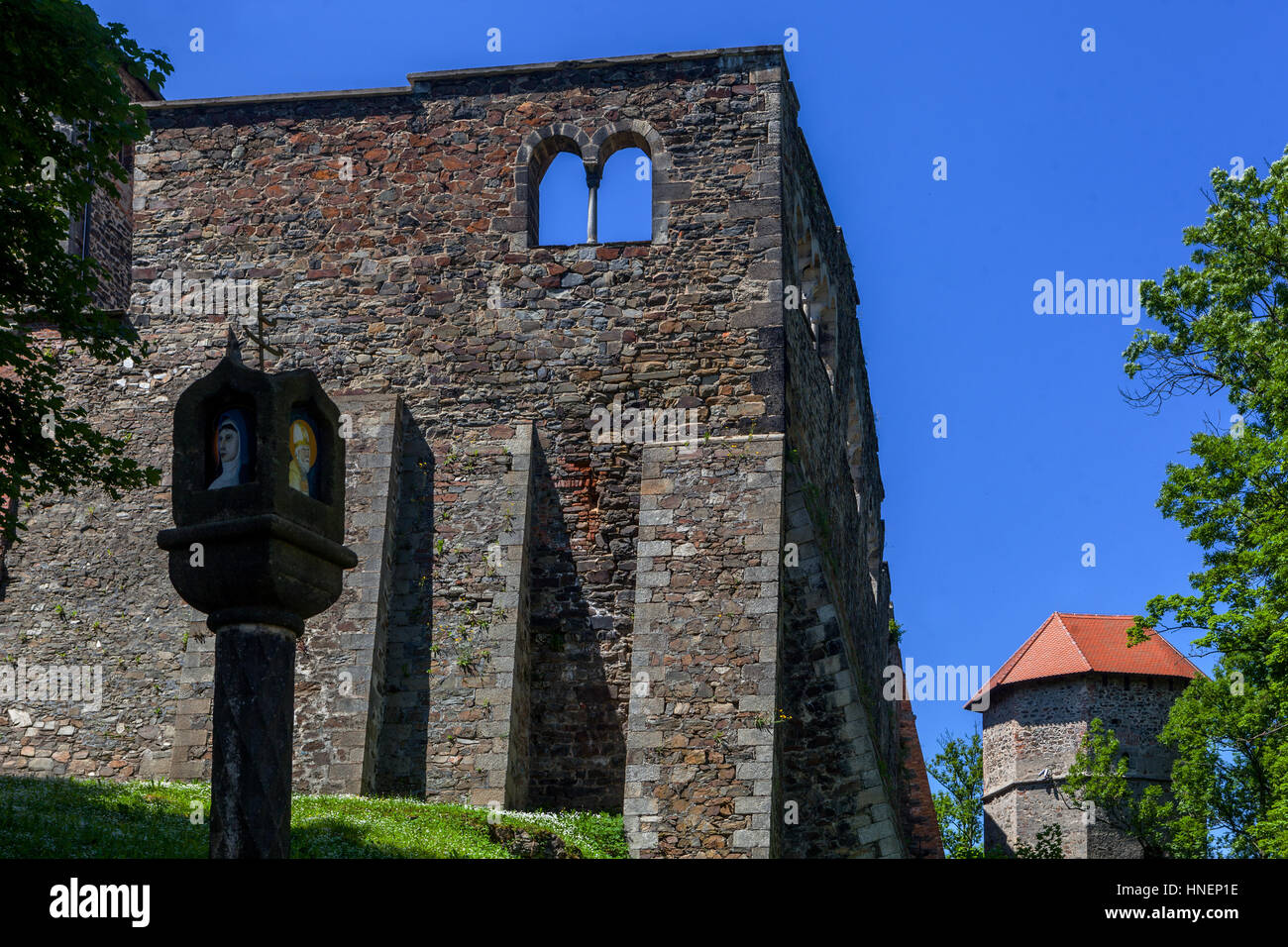 Castello di Cheb architettura storica edificio in West Bohemia Town, Repubblica Ceca Europa Foto Stock
