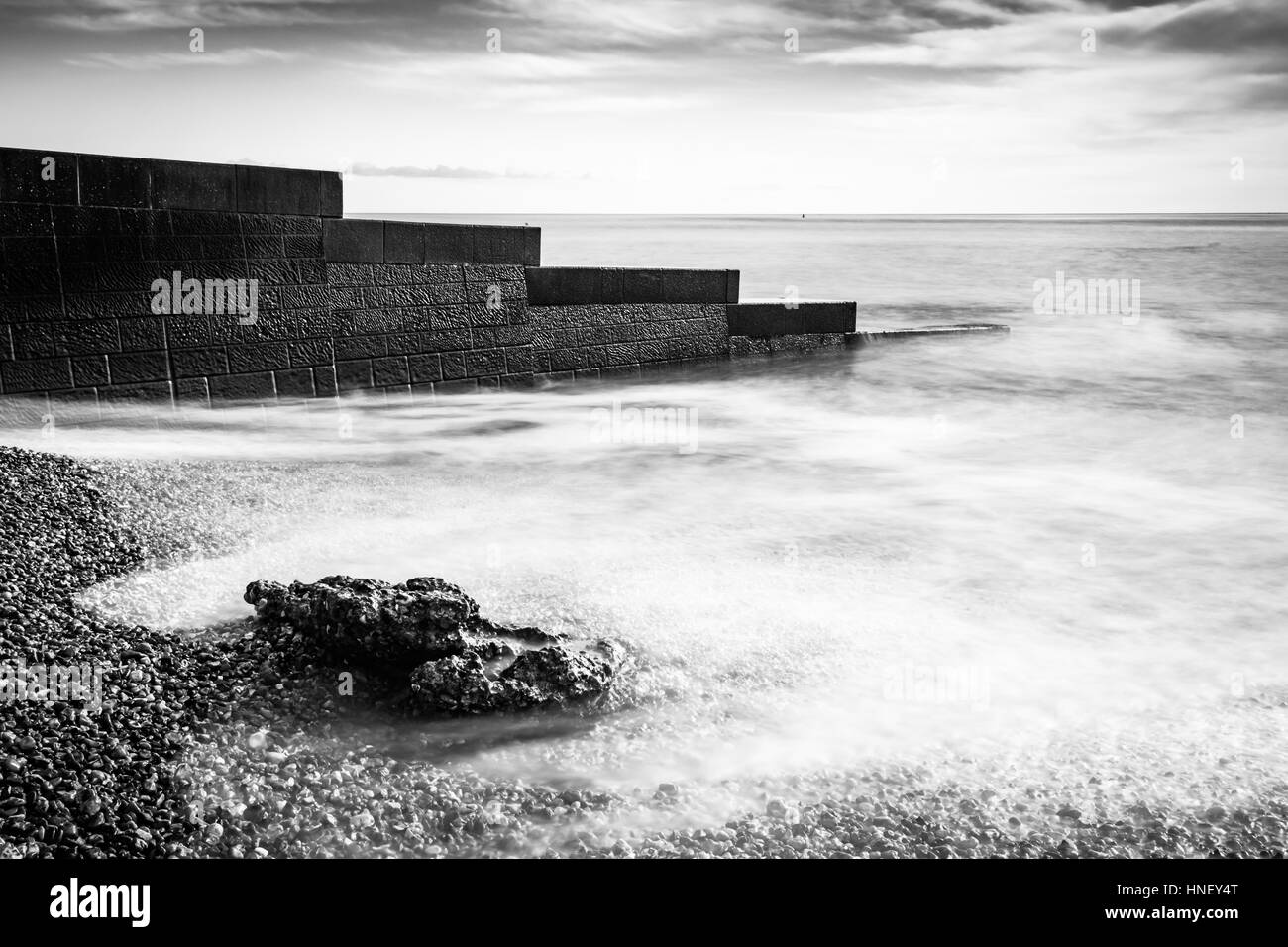 Lyme Regis in bianco e nero Foto Stock