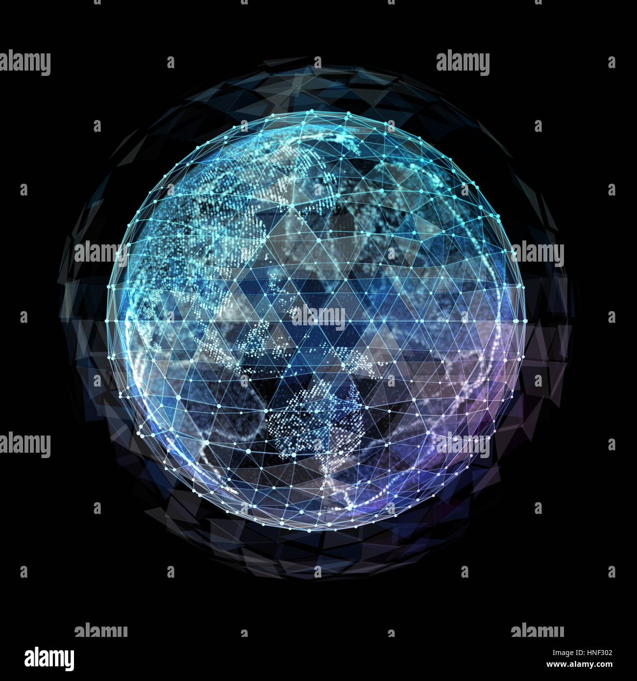 Comunicazione globale le orbite Foto Stock