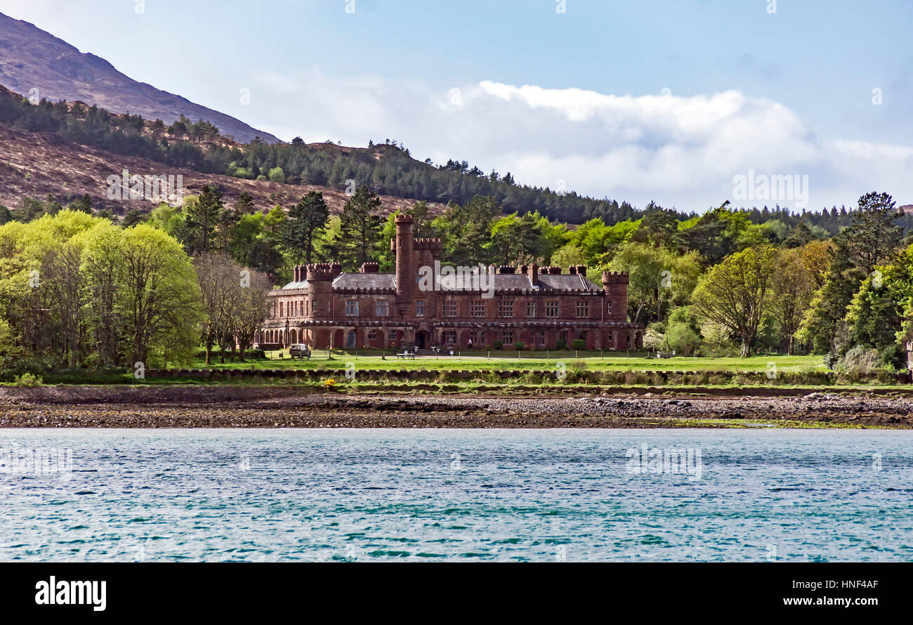 Kinloch Castello Kinloch Isola di rum di piccole isole Ebridi Interne delle Highlands della Scozia UK Foto Stock