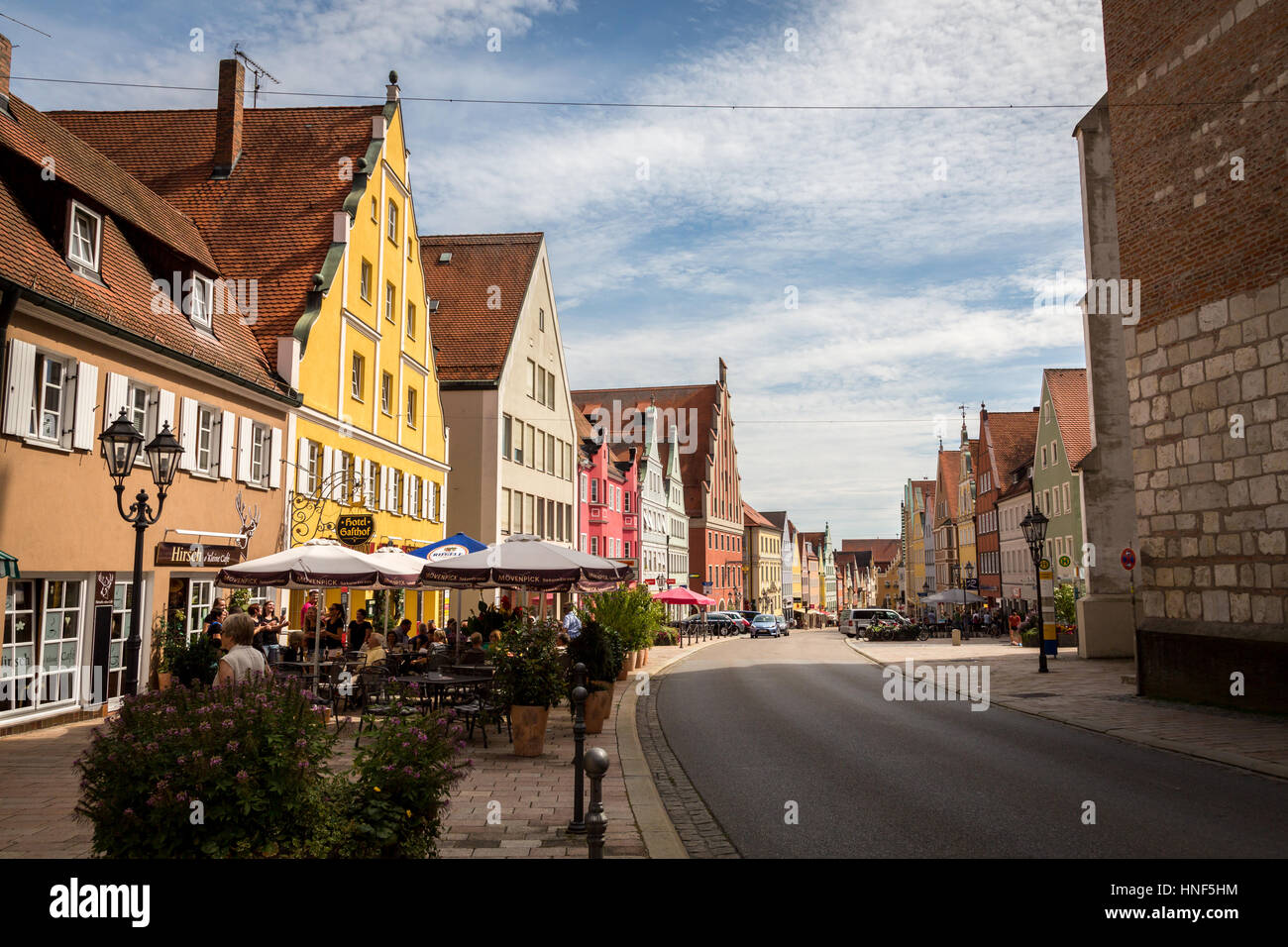 Viste di Donauworth old town center, Germania, Europa. Foto Stock