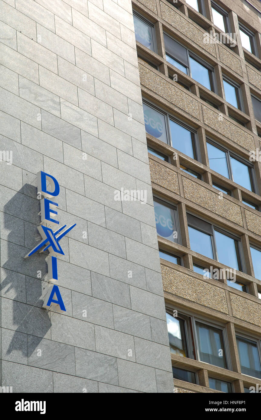 Lussemburgo 12.04.2006. Vista di Dexia Bank in Lussemburgo centro citta'. Foto Stock