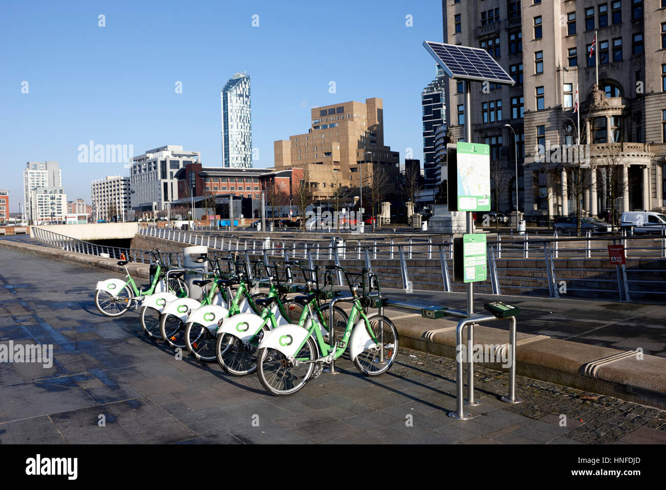Liverpool citybike Ciclo schema di noleggio biciclette pierhead regno unito Foto Stock