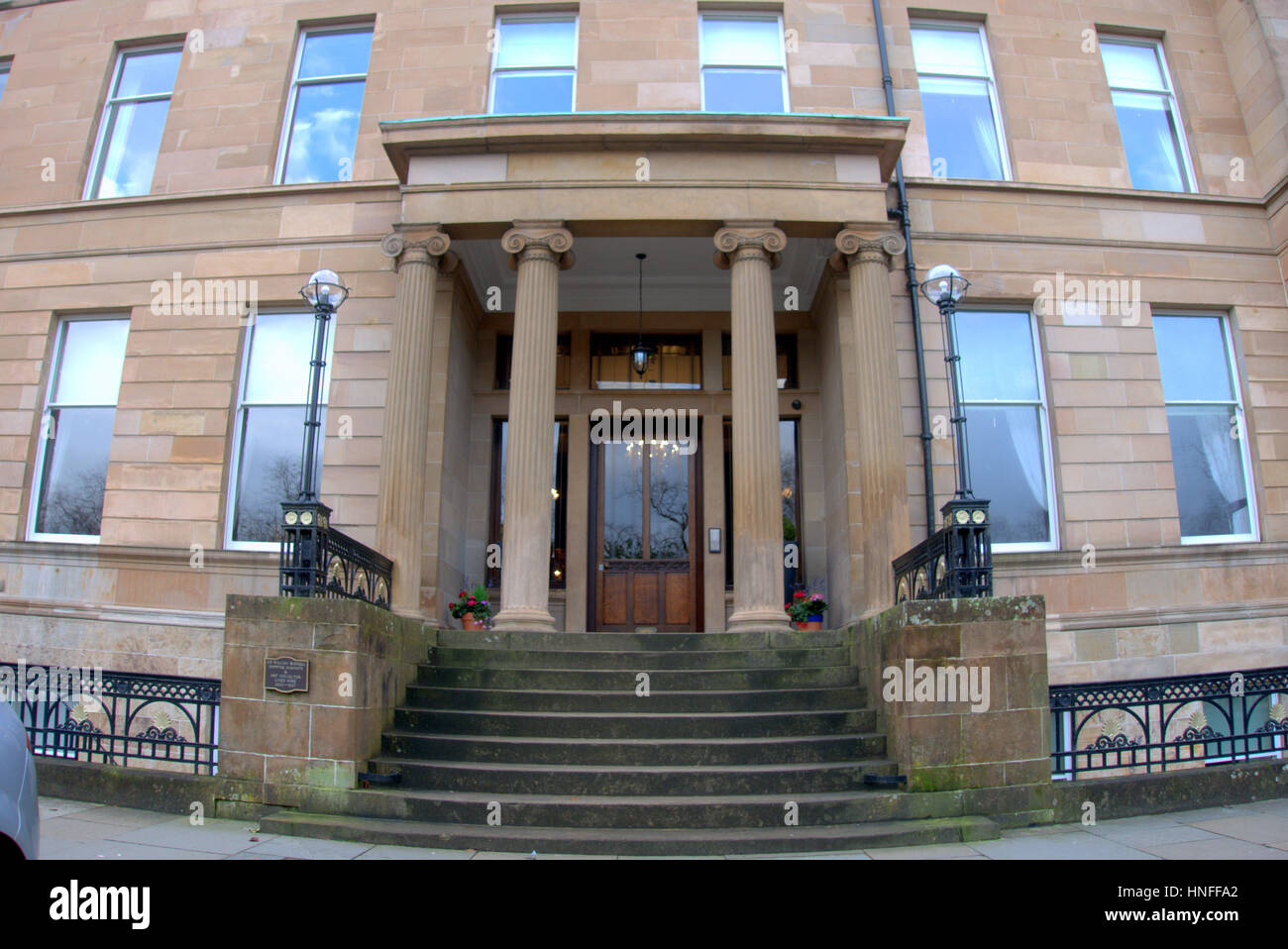 Sir William Burrell house, Casa Burrell, 8 Great Western Terrace, Glasgow G12 0l. Foto Stock