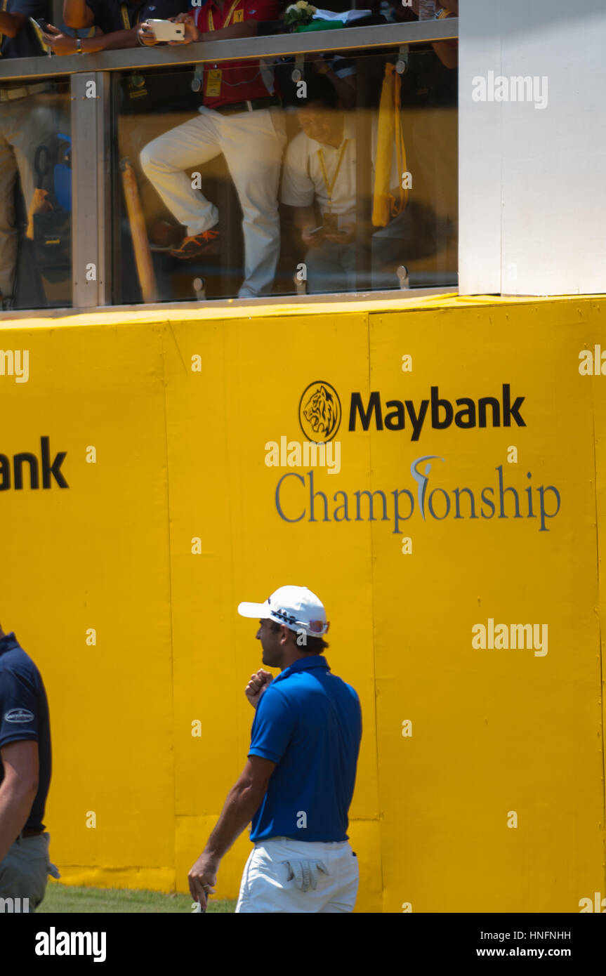 Kuala Lumpur, Malesia. 12 Feb, 2017 Maybank Golf Championship, Tour Europeo, Fabrizio Zanotti ha vinto messi al campionato Maybank presso il Saujana Golf & Country Club, Kuala Lumpur, Malesia. Foto Stock