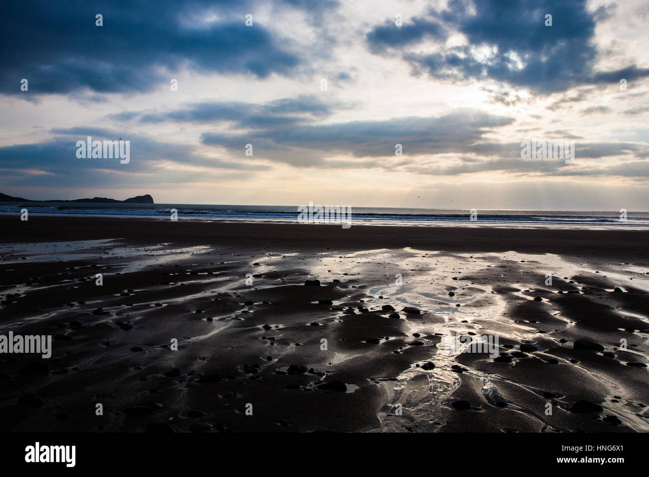 Rhossili Beach Foto Stock