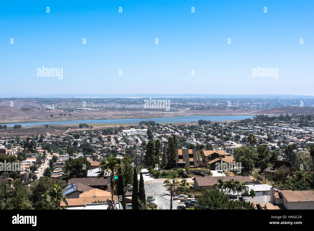 La valle della primavera paesaggio vista da sopra, San Diego, California Foto Stock