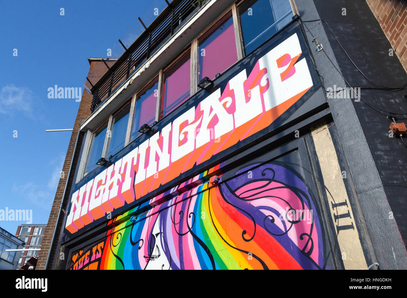 Il nightingale Club gay club nel villaggio gay area di Birmingham Foto Stock