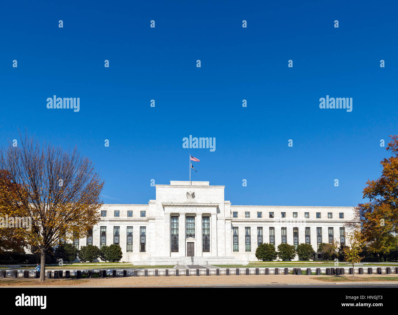 Federal Reserve. Il Eccles edificio che ospita il consiglio dei governatori della Federal Reserve, Constitution Avenue a Washington DC, Stati Uniti d'America Foto Stock