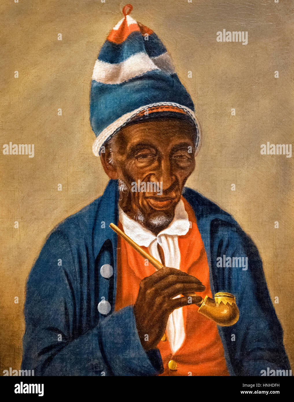Yarrow Mamout (c.1736-1823), uno schiavo liberato che è stata dipinta da vari artisti noti durante i primi 19thC. Ritratto di James Alexander Simpson, olio su tela, 1822. Foto Stock