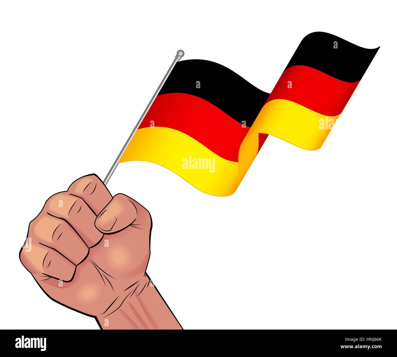 BURGEON 15 Bandierine Della Germania – 21x14 Cm Con Asta Da 30 Cm – Per EM Calcio E Feste