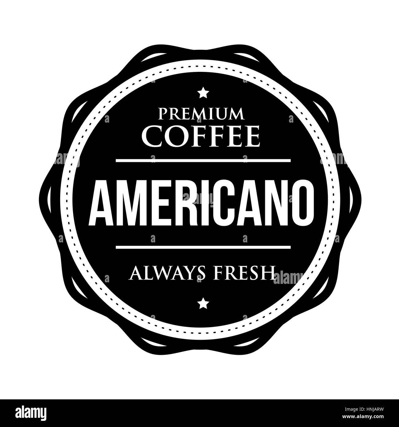 Caffè Americano timbro vintage Illustrazione Vettoriale