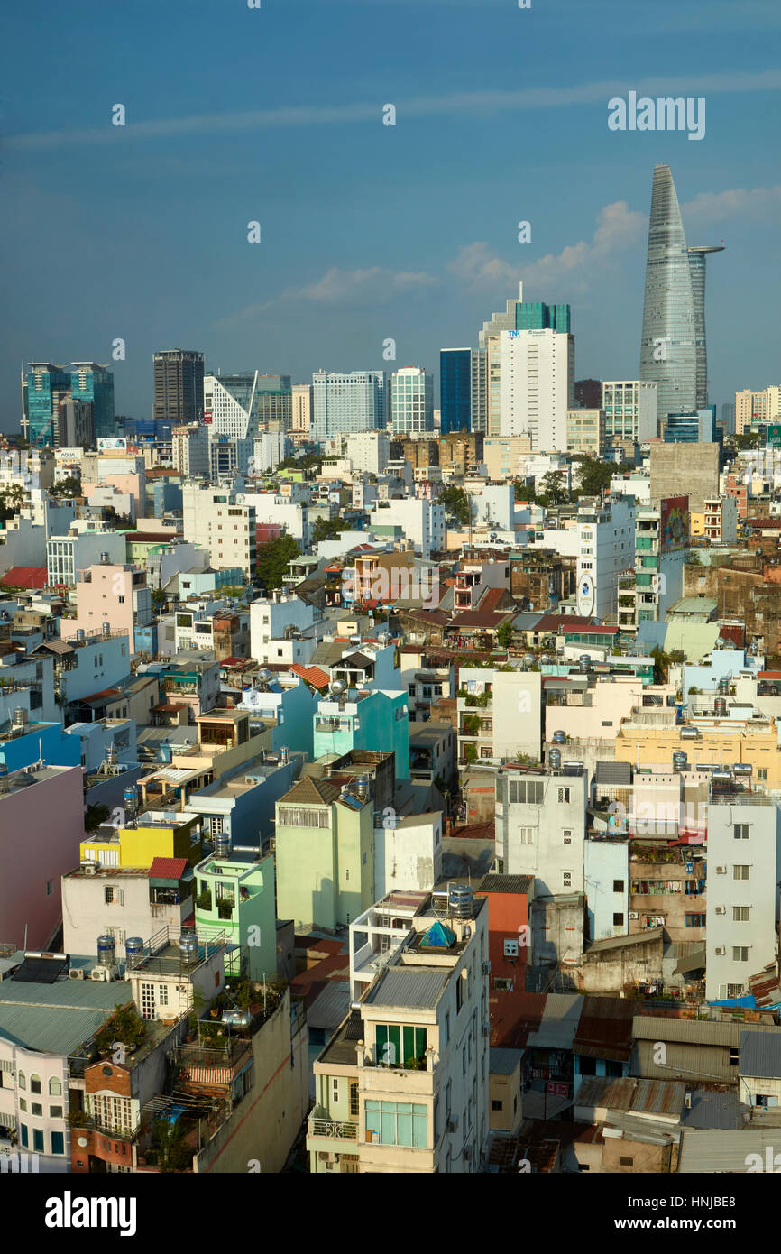 Appartamenti e Bitexco Financial Tower, distretto uno, la città di Ho Chi Minh (Saigon), Vietnam Foto Stock