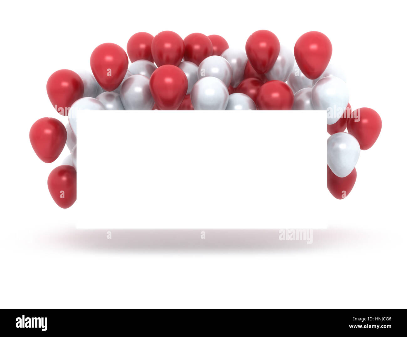 Rosso a Grappolo di buon compleanno palloncini battenti per party e feste Foto Stock